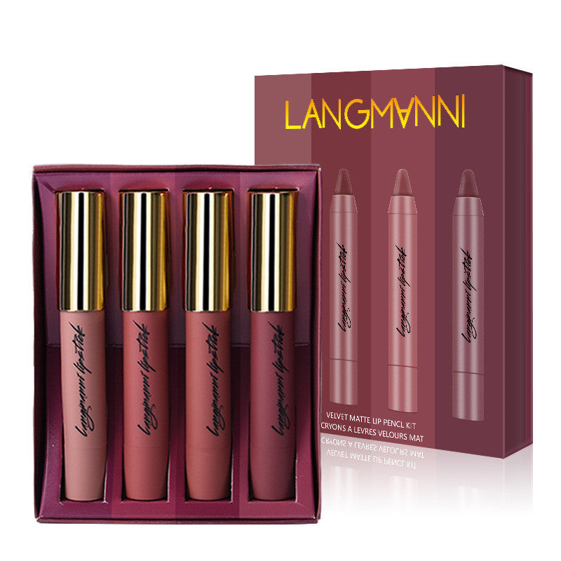 Four Lipstick Set Matte Moisturizing Lipstick Pen Four Lipstick Set Matte Moisturizing Lipstick Pen